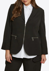 Mat Fashion Zip-Up Tailored Blazer Black 8401.4036.W_BLACK