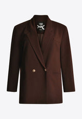 Mat Fashion Oversized Double-Breasted Blazer Brown 8401.4060.W_BROWN
