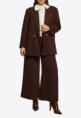 Mat Fashion Oversized Double-Breasted Blazer Brown 8401.4060.W_BROWN