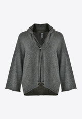 Mat Fashion Collarless Knitted Cardigan Gray 8401.5028.W_GREY