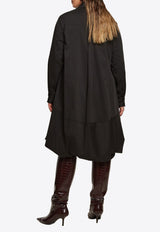 Mat Fashion Balloon Knee-Length Shirt Dress Black 8401.7024.W_BLACK