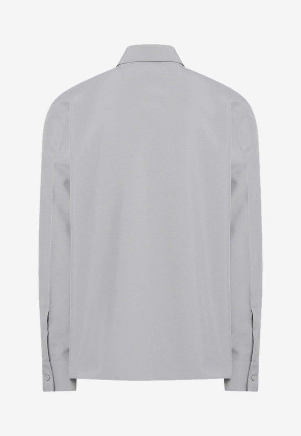 Gucci Horsebit Long-Sleeved Shirt Gray 841624ZAFKB/R_GUC-1091