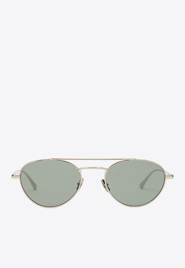 Saint Laurent Logo Aviator Sunglasses Green 843062Y9969/R_YSL-8002
