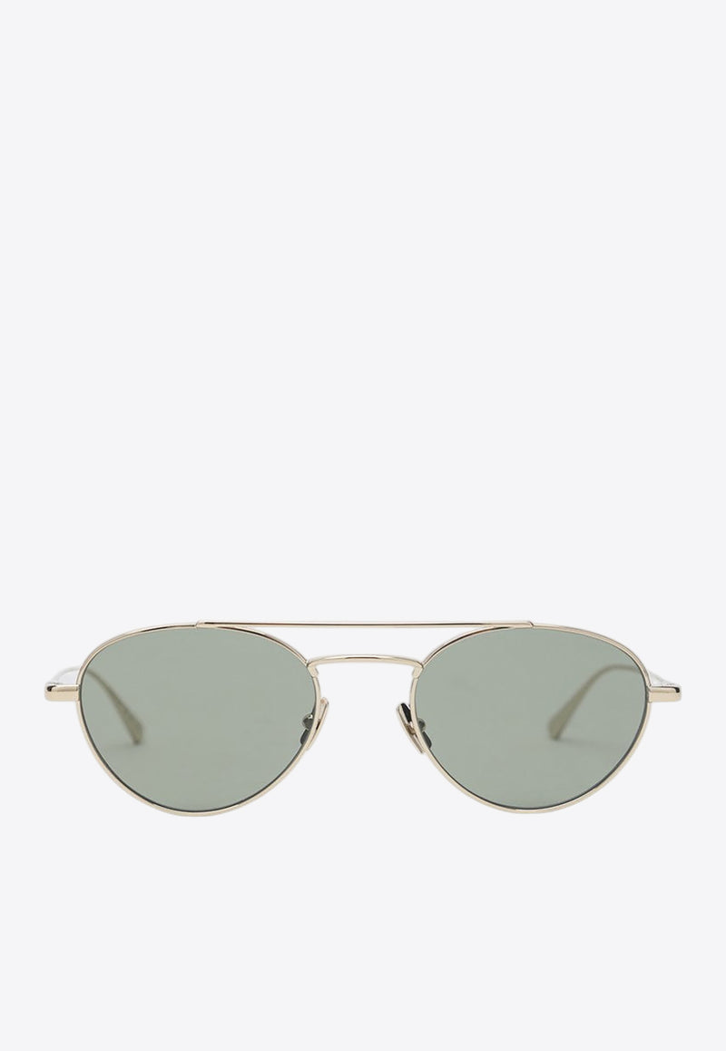 Saint Laurent Logo Aviator Sunglasses Green 843062Y9969/R_YSL-8002