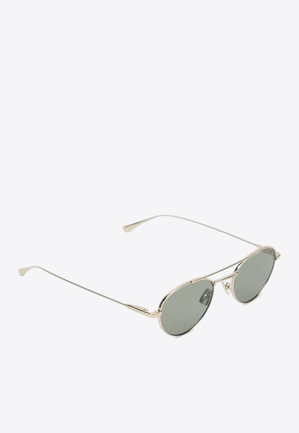 Saint Laurent Logo Aviator Sunglasses Green 843062Y9969/R_YSL-8002