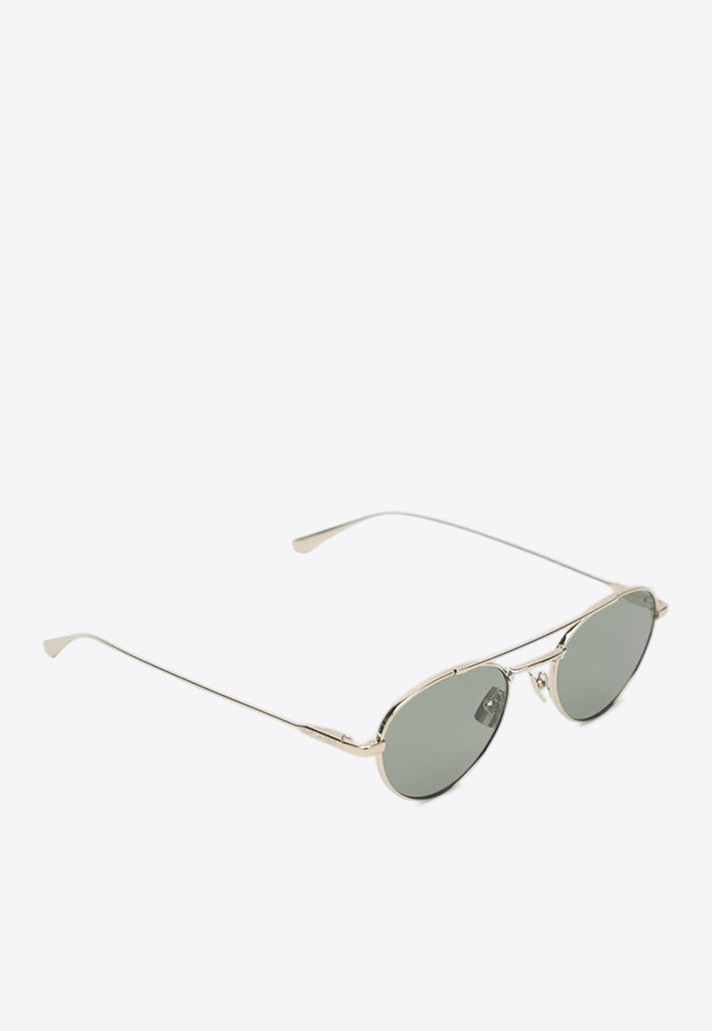 Saint Laurent Logo Aviator Sunglasses Green 843062Y9969/R_YSL-8002