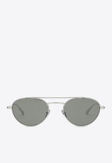 Saint Laurent Logo Aviator Sunglasses Gray 843062Y9969/R_YSL-8100