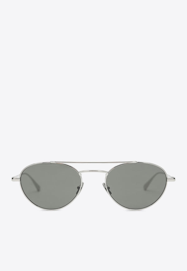 Saint Laurent Logo Aviator Sunglasses Gray 843062Y9969/R_YSL-8100
