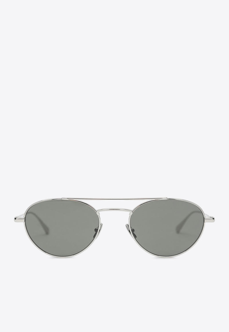 Saint Laurent Logo Aviator Sunglasses Gray 843062Y9969/R_YSL-8100