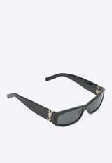 Saint Laurent Cassandre Rectangular Sunglasses Gray 843065Y9956/R_YSL-1000