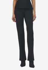 Alexander McQueen Wool Flared Tailored Pants Black 843646QJAFK 1000