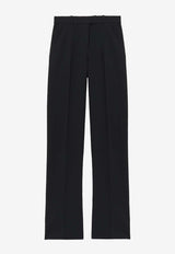 Alexander McQueen Wool Flared Tailored Pants Black 843646QJAFK 1000