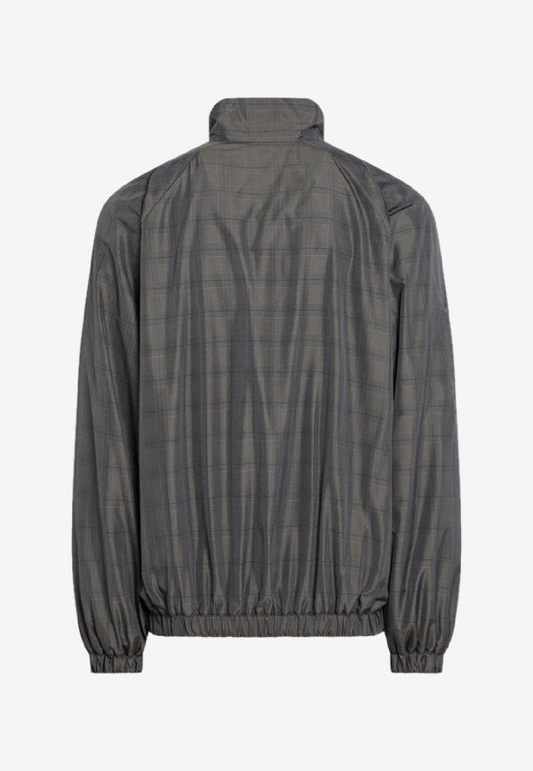 Balenciaga Logo Print Zip-Up Jacket Gray 843937TSO40/R_BALEN-1460