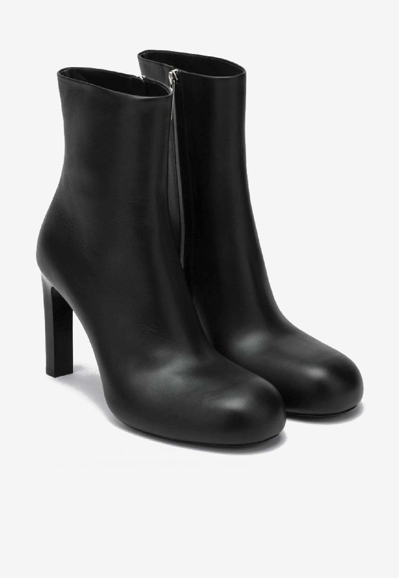 Balenciaga Fargo 80 Leather Ankle Boots Black 844897WBDH5/R_BALEN-1081