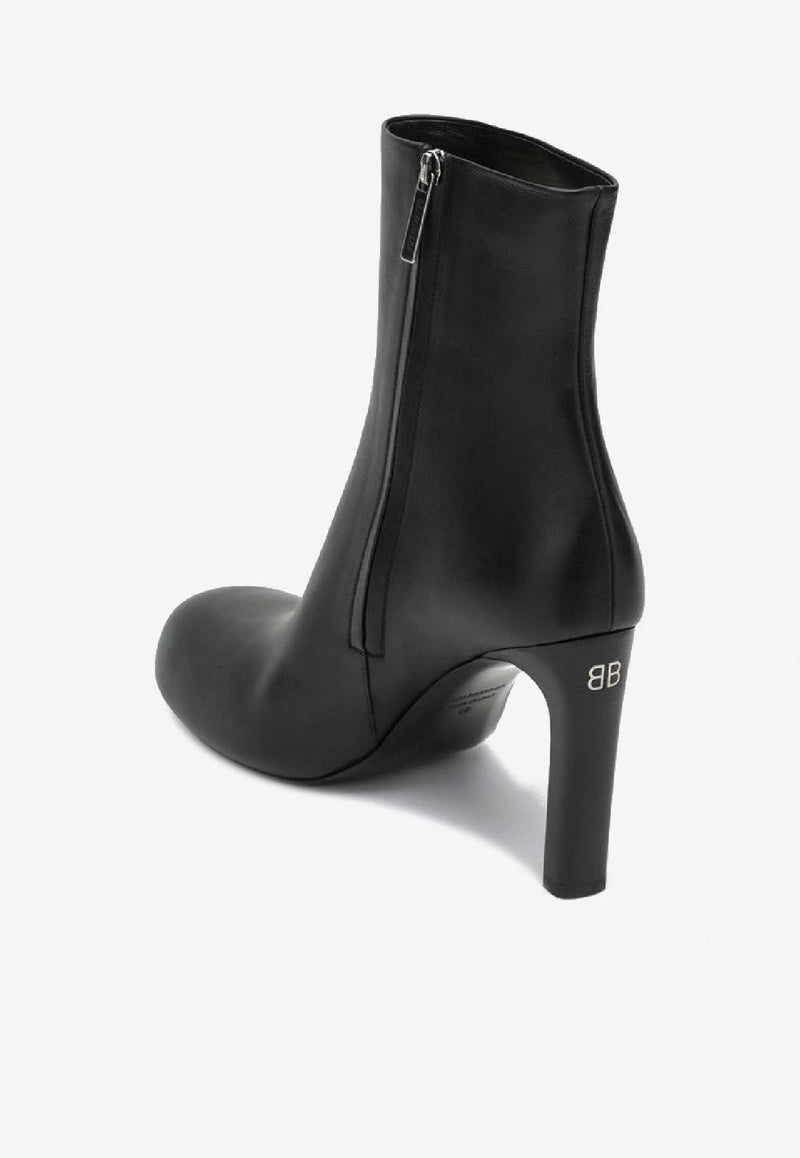Balenciaga Fargo 80 Leather Ankle Boots Black 844897WBDH5/R_BALEN-1081