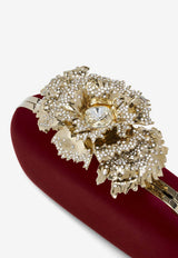 Alexander McQueen Carnation Knuckle Clutch Bag Crimson 8456481HBC4 6100