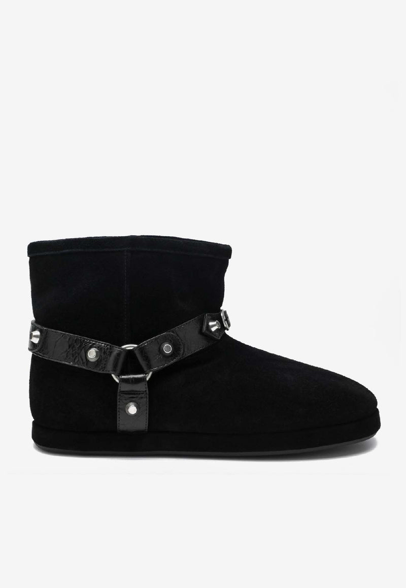 Balenciaga Alaska Soft Ankle Boots with Studs Black 845895WBFC3/R_BALEN-1081