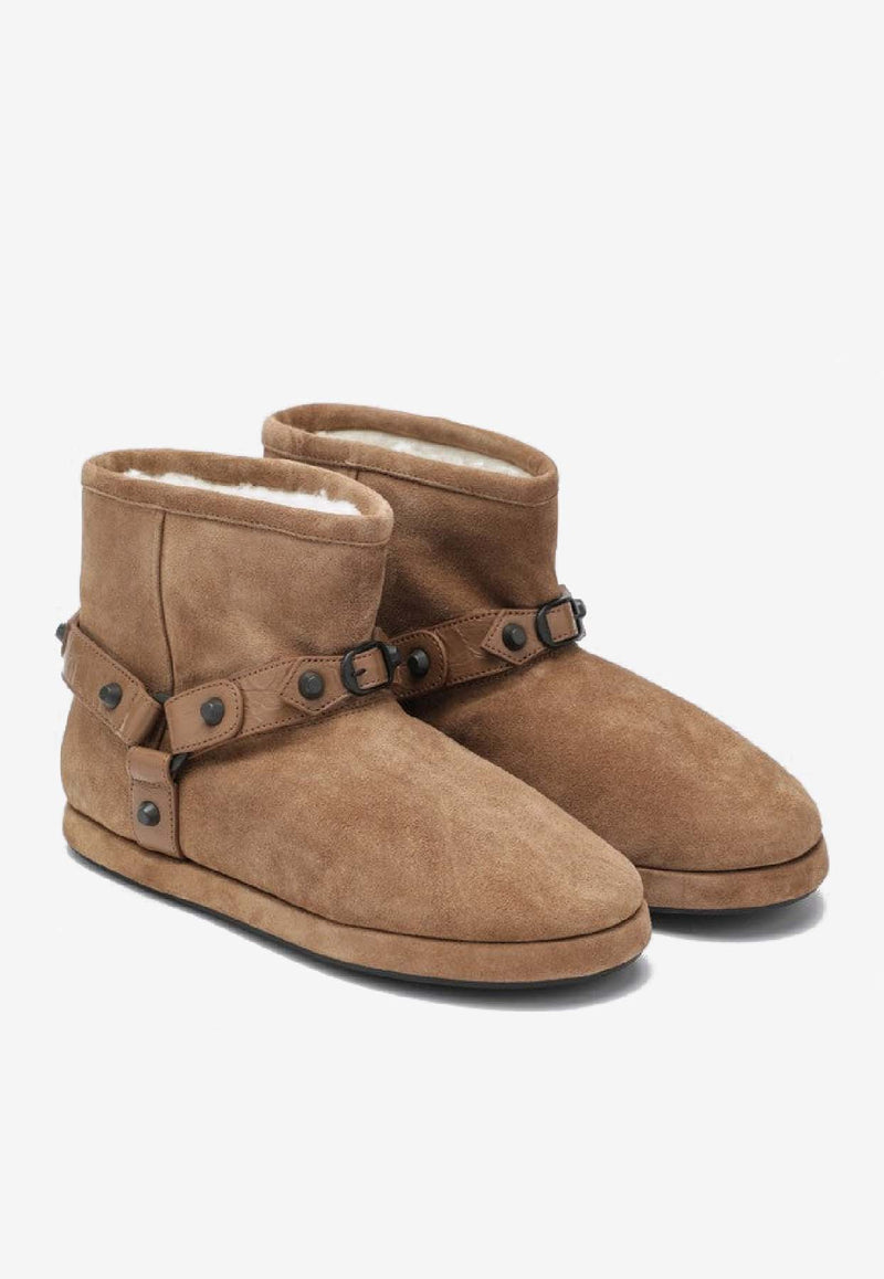 Balenciaga Alaska Soft Ankle Boots with Studs Camel 845895WBFC3/R_BALEN-9318