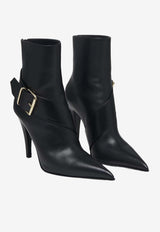 Alexander McQueen Heron 105 Buckle Ankle Boots Black 846022WIAJD 1064
