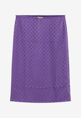 Gucci GG Jacquard Silk Skirt Purple 846275ZATF9/R_GUC-5007