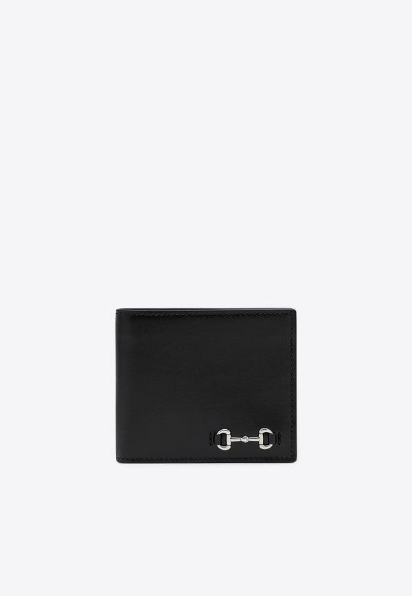 Gucci Horsebit Bi-Fold Leather Wallet  Black 846950AAFP1/R_GUC-1000