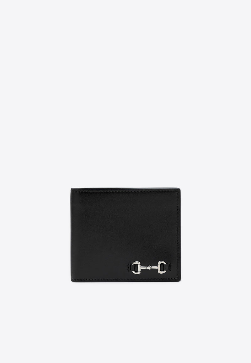 Gucci Horsebit Bi-Fold Leather Wallet  Black 846950AAFP1/R_GUC-1000