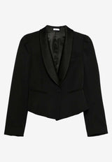 Alexander McQueen Single-Breasted Tuxedo Jacket Black 847009QJAAC 1000