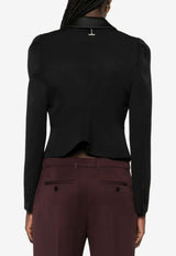 Alexander McQueen Single-Breasted Tuxedo Jacket Black 847009QJAAC 1000