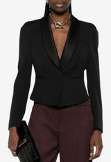 Alexander McQueen Single-Breasted Tuxedo Jacket Black 847009QJAAC 1000