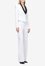 Alexander McQueen Single-Breasted Tuxedo Jacket White 847009QJAAC 9016