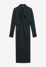 Gucci GG Jacquard Silk Wrap Dress Green 847325ZAM5B/R_GUC-3514