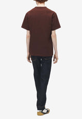 Alexander McQueen Flocked Logo T-shirt Brown 847750QTAD5 0642