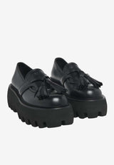 Alexander McQueen Sofa Platform Loafers in Calf Leather Black 848254WHAEZ 1000