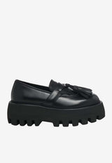 Alexander McQueen Sofa Platform Loafers in Calf Leather Black 848254WHAEZ 1000