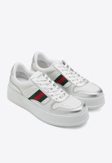 Gucci Signature Web Leather Sneakers White 848317AAFMN/R_GUC-8147