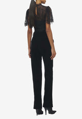 Alexander McQueen Flared-Leg Tailored Pants Black 848860QEAGW 1000