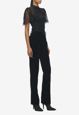 Alexander McQueen Flared-Leg Tailored Pants Black 848860QEAGW 1000