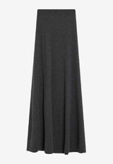 Balenciaga Wool Maxi Skirt Gray 849932T1754/R_BALEN-8519