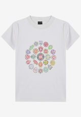 Balenciaga Graphic Print Crewneck T-shirt White 850263TTVH6/R_BALEN-9012