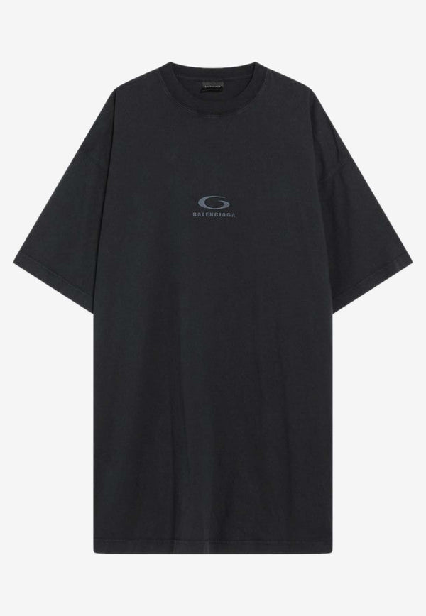 Balenciaga Loop Sports Oversized T-shirt Black 850345TTVH9/R_BALEN-1041