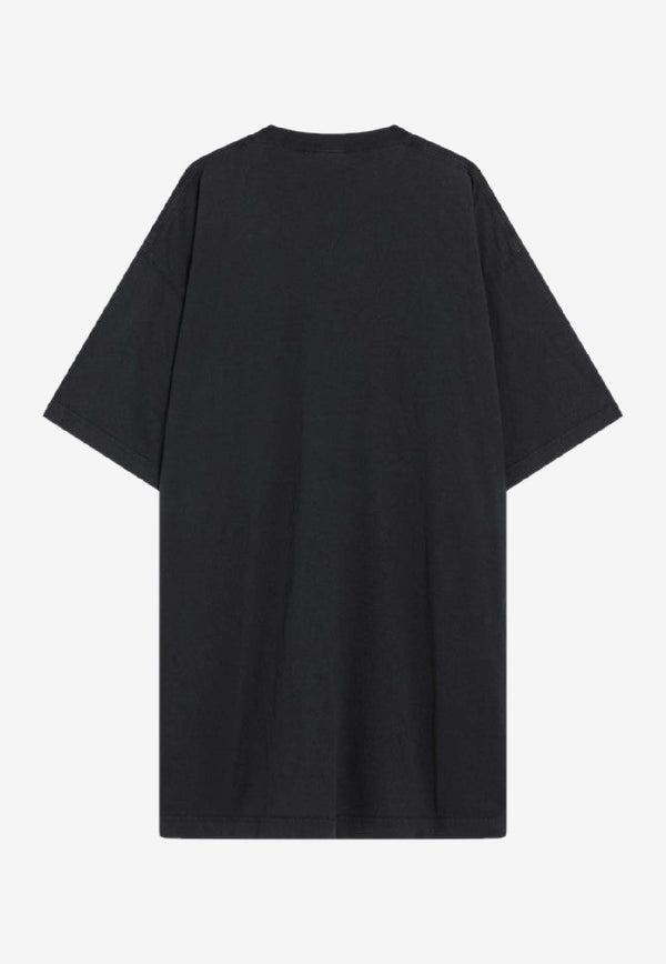 Balenciaga Loop Sports Oversized T-shirt Black 850345TTVH9/R_BALEN-1041