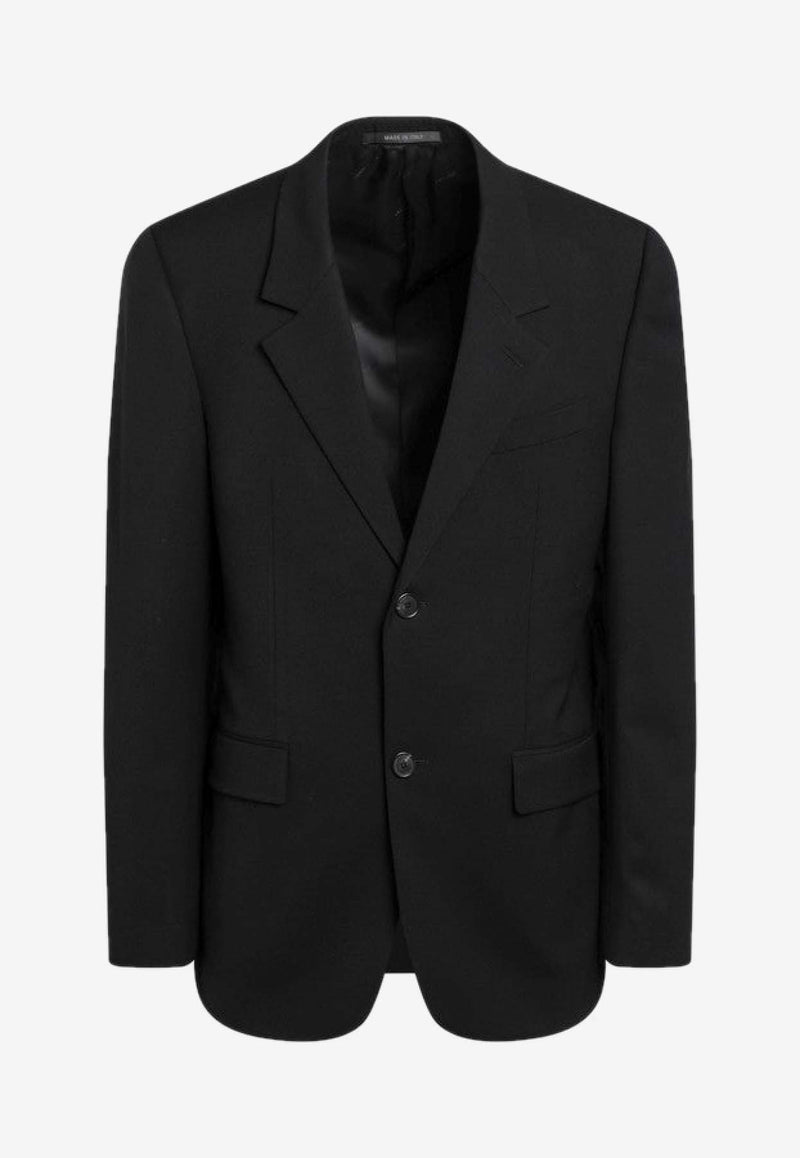 Balenciaga Single-Breasted Wool Blazer Black 850759TPT07/R_BALEN-1038