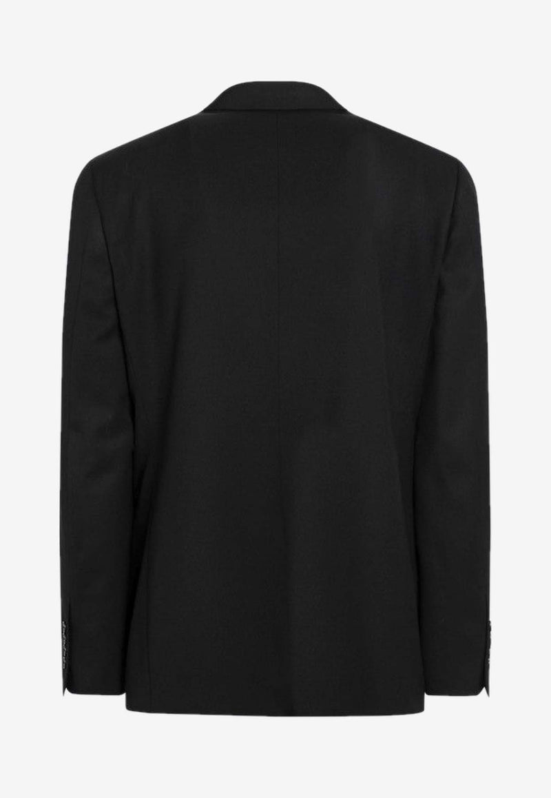 Balenciaga Single-Breasted Wool Blazer Black 850759TPT07/R_BALEN-1038