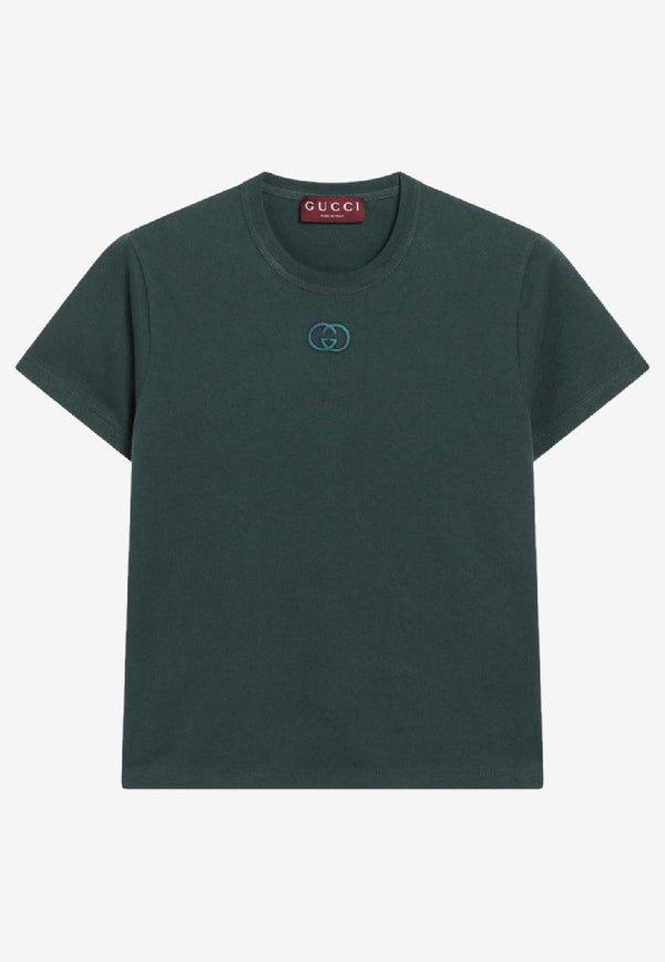Gucci Interlocking G Crewneck T-shirt Green 850954XJHJR/R_GUC-3348