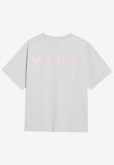Balenciaga Logo Print Crewneck shirt White 850990TTVJ1/R_BALEN-2420