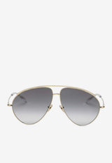 Gucci Logo Aviator Sunglasses Gray 851180I3330/R_GUC-8012