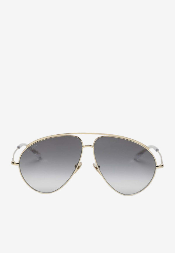 Gucci Logo Aviator Sunglasses Gray 851180I3330/R_GUC-8012