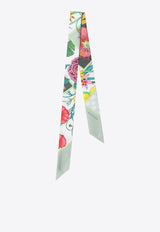 Gucci Floral Print Silk Twill Bandeau Scarf Multicolor 8512013G001/S_GUC-3367
