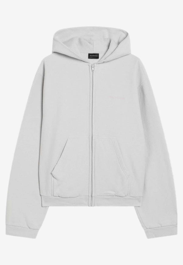 Balenciaga Zip-Up Hooded Sweatshirt Off-white 851236TTVJ2/R_BALEN-2420