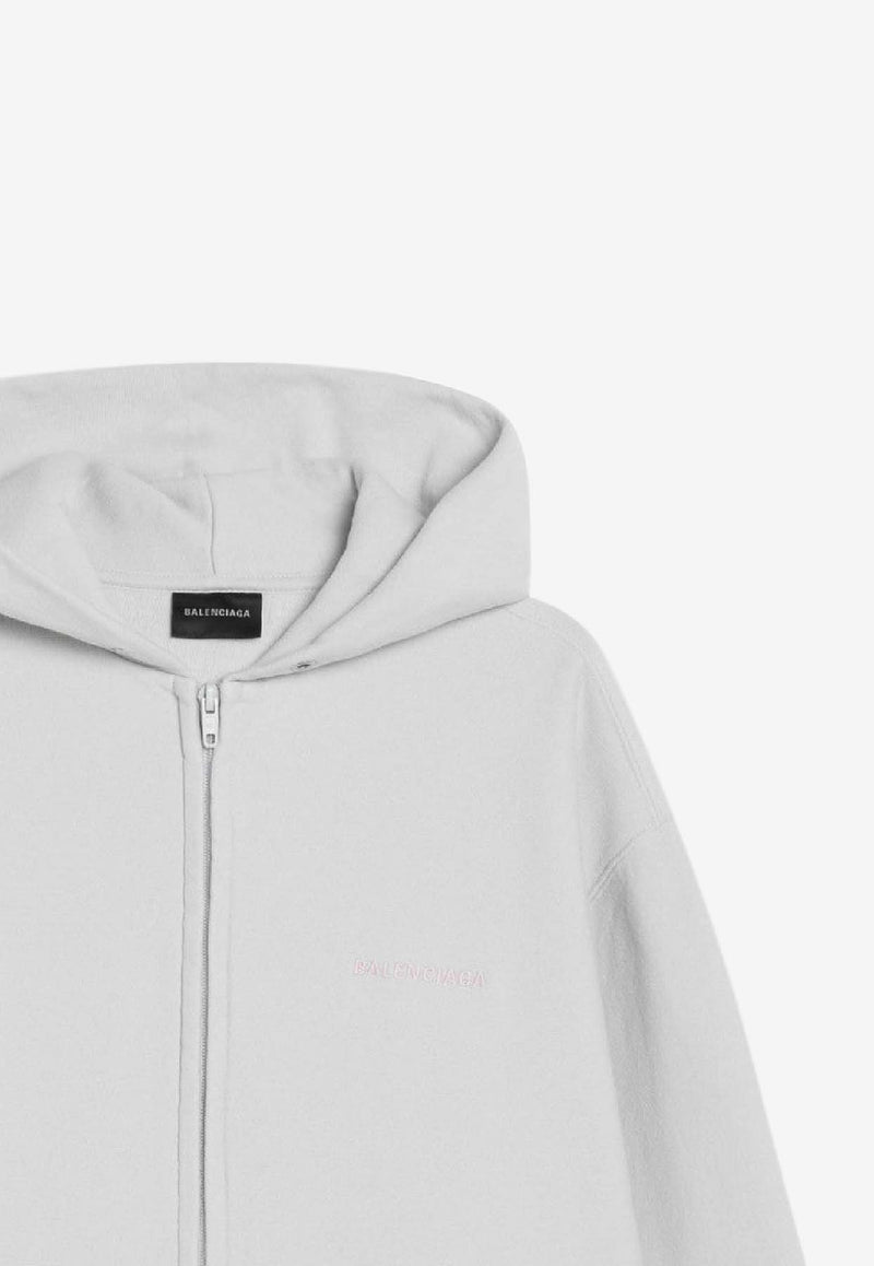 Balenciaga Zip-Up Hooded Sweatshirt Off-white 851236TTVJ2/R_BALEN-2420